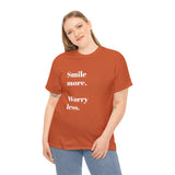 SMILE MORE...Positive vibe, Unisex Summer Fun Tee - Jay's Pretty Little Things For You