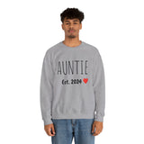 "AUNTIE Est. 2024" Custom Crewneck Sweatshirt