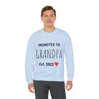 "PROMOTED TO GRANDPA Est. 2023" Custom Crewneck Sweatshirt