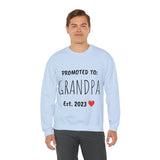 "PROMOTED TO GRANDPA Est. 2023" Custom Crewneck Sweatshirt