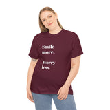 SMILE MORE...Positive vibe, Unisex Summer Fun Tee - Jay's Pretty Little Things For You