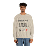 "PROMOTED TO GRANDPA Est. 2024" Giftable Custom Crewneck Sweatshirt