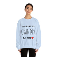 "PROMOTED TO GRANDPA Est. 2023" Custom Crewneck Sweatshirt