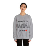 "PROMOTED TO GRANDPA Est. 2023" Custom Crewneck Sweatshirt