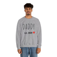 DADDY Est. 2024 Custom Crewneck Sweatshirt