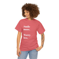 SMILE MORE...Positive vibe, Unisex Summer Fun Tee - Jay's Pretty Little Things For You