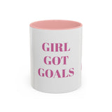 Inspirational Accent Coffee Mug - "Girl Got Goals" - Perfect Gift for Ambitious Women