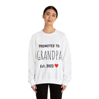 "PROMOTED TO GRANDPA Est. 2023" Custom Crewneck Sweatshirt