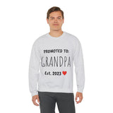 "PROMOTED TO GRANDPA Est. 2023" Custom Crewneck Sweatshirt