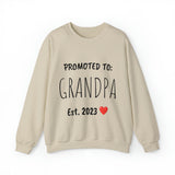 "PROMOTED TO GRANDPA Est. 2023" Custom Crewneck Sweatshirt