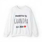 "PROMOTED TO GRANDPA Est. 2024" Giftable Custom Crewneck Sweatshirt