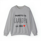 "PROMOTED TO GRANDPA Est. 2023" Custom Crewneck Sweatshirt