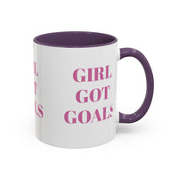 Inspirational Accent Coffee Mug - "Girl Got Goals" - Perfect Gift for Ambitious Women