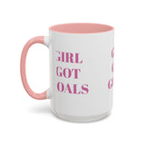 Inspirational Accent Coffee Mug - "Girl Got Goals" - Perfect Gift for Ambitious Women