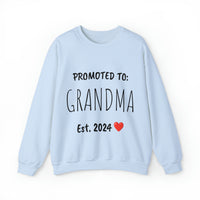 "PROMOTED TO GRANDMA Est. 2024" Custom Crewneck Sweatshirt