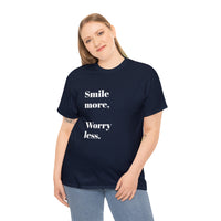 SMILE MORE...Positive vibe, Unisex Summer Fun Tee - Jay's Pretty Little Things For You