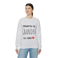 "PROMOTED TO GRANDPA Est. 2023" Custom Crewneck Sweatshirt