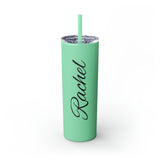 Rachel Custom Skinny Tumbler with Straw, 20oz