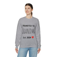 "PROMOTED TO GRANDMA Est. 2024" Custom Crewneck Sweatshirt