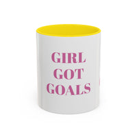 Inspirational Accent Coffee Mug - "Girl Got Goals" - Perfect Gift for Ambitious Women