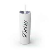 Daisy Custom Skinny Tumbler with Straw, 20oz