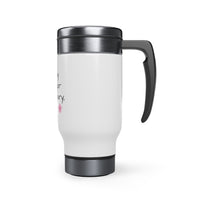 "50TH YEAR ANNIVERSARY" Stainless Steel Travel Mug with Handle, 14oz