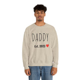 "DADDY Est. 2023" Giftable  Custom Crewneck Sweatshirt