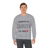 "PROMOTED TO GRANDPA Est. 2023" Custom Crewneck Sweatshirt