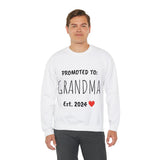 "PROMOTED TO GRANDMA Est. 2024" Custom Crewneck Sweatshirt