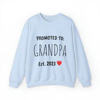 "PROMOTED TO GRANDPA Est. 2023" Custom Crewneck Sweatshirt