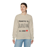 "PROMOTED TO GRANDMA Est. 2024" Custom Crewneck Sweatshirt