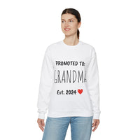 "PROMOTED TO GRANDMA Est. 2024" Custom Crewneck Sweatshirt