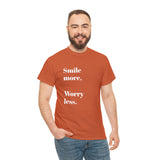 SMILE MORE...Positive vibe, Unisex Summer Fun Tee - Jay's Pretty Little Things For You