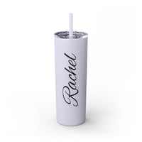 Rachel Custom Skinny Tumbler with Straw, 20oz