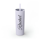 Rachel Custom Skinny Tumbler with Straw, 20oz