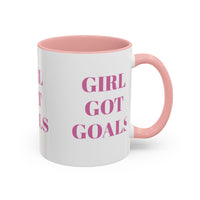 Inspirational Accent Coffee Mug - "Girl Got Goals" - Perfect Gift for Ambitious Women