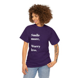 SMILE MORE...Positive vibe, Unisex Summer Fun Tee - Jay's Pretty Little Things For You