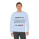 "PROMOTED TO GRANDPA Est. 2024" Giftable Custom Crewneck Sweatshirt