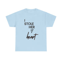 I STOLE HER HEART MEN'S Tee... prewedding photo, engagement or bridal photography tee