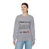 "PROMOTED TO GRANDPA Est. 2023" Custom Crewneck Sweatshirt