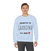 "PROMOTED TO GRANDMA Est. 2024" Custom Crewneck Sweatshirt