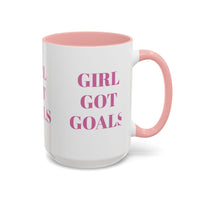 Inspirational Accent Coffee Mug - "Girl Got Goals" - Perfect Gift for Ambitious Women