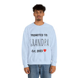 "PROMOTED TO GRANDPA Est. 2023" Custom Crewneck Sweatshirt