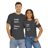 SMILE MORE...Positive vibe, Unisex Summer Fun Tee - Jay's Pretty Little Things For You