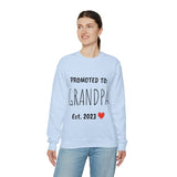 "PROMOTED TO GRANDPA Est. 2023" Custom Crewneck Sweatshirt