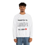 "PROMOTED TO GRANDPA Est. 2024" Giftable Custom Crewneck Sweatshirt