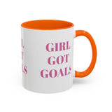 Inspirational Accent Coffee Mug - "Girl Got Goals" - Perfect Gift for Ambitious Women