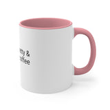 "Call me pretty and bring me coffee" ( gift for self ) Accent Coffee Mug, 11oz