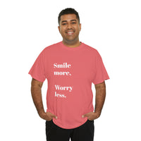 SMILE MORE...Positive vibe, Unisex Summer Fun Tee - Jay's Pretty Little Things For You