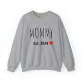 "MOMMY Est. 2024" Custom Crewneck Sweatshirt